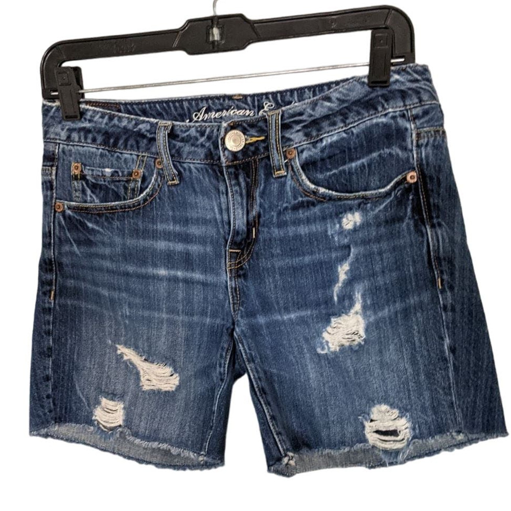Raw Hem American Eagle Distressed Shorts Size 0 Summer Costal Artsy Western